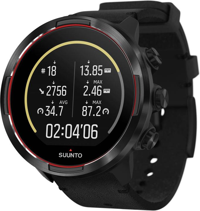 Actual product image Suunto 9 Baro Red Gift Box with extra Leather Strap (50 mm)