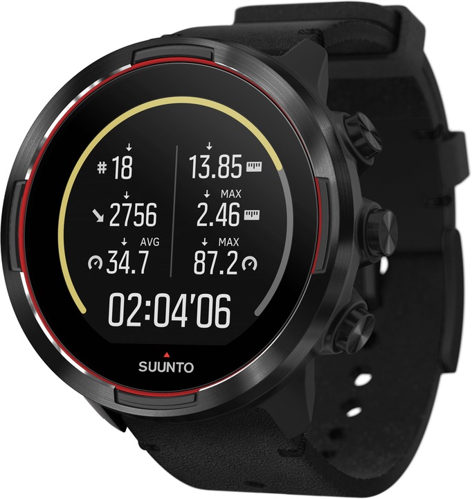 Actual product image Suunto 9 Baro Red Gift Box with extra Leather Strap (50 mm)