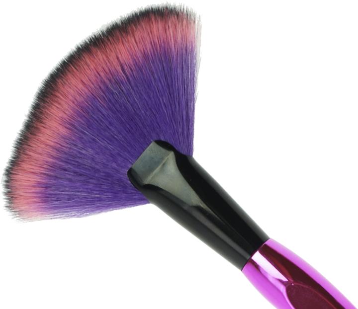 Produktbild Fächerpinsel "Pink/Schwarz" feines Synthetik-Haar (Foundation)