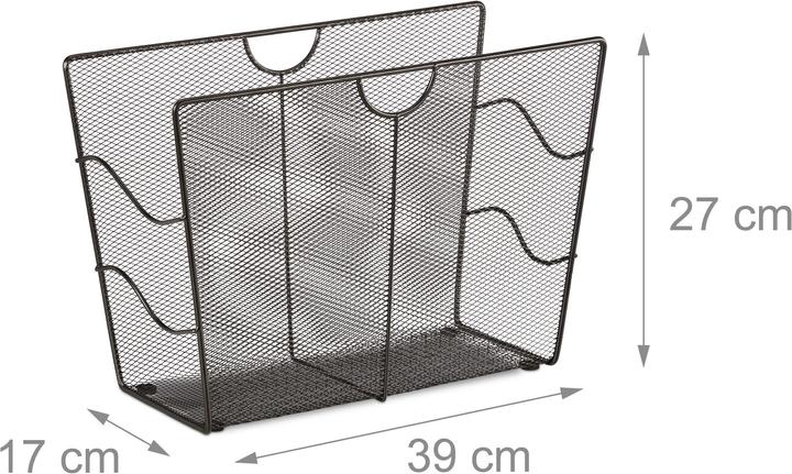 Actual product image Relaxdays Mesh Newspaper Stand (39 x 17 x 27 cm)