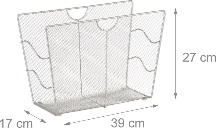 Actual product image Relaxdays Mesh Newspaper Stand (39 x 17 x 27 cm)