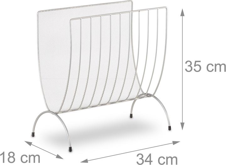 Actual product image Relaxdays Metal Newspaper Stand (34 x 18 x 35 cm)