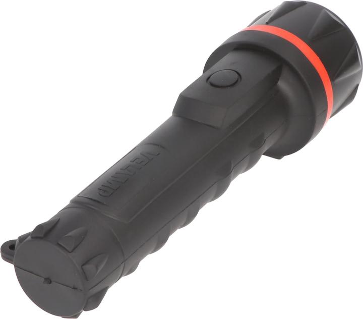 Actual product image Velamp LED Gummi-Taschenlampe, 3 LEDs, wasserdicht, mit Tragesenkel, Lieferung ohne Batterien (15 cm, 12 lm)