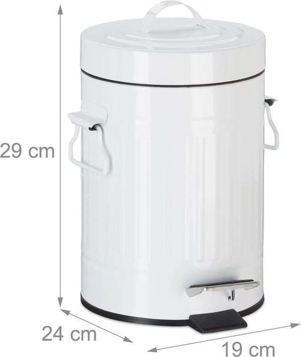 Immagine prodotto Relaxdays Pattumiera vintage con pedale (12 l)