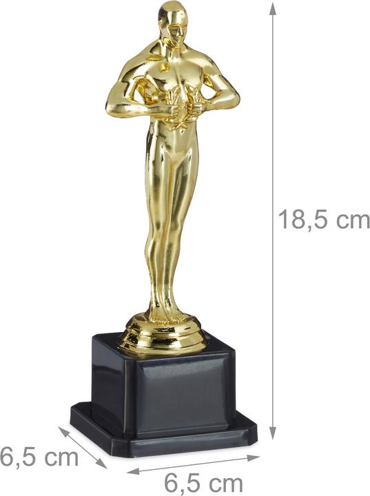 Image du produit Relaxdays Statue vainqueur (6,5 x 6,5 x 18,5 cm)