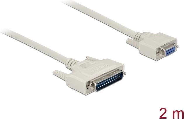 Produktbild Delock Serielles Kabel D-Sub 25 Stecker zu D-Sub 9 Buchse 2 m (2 m, VGA)