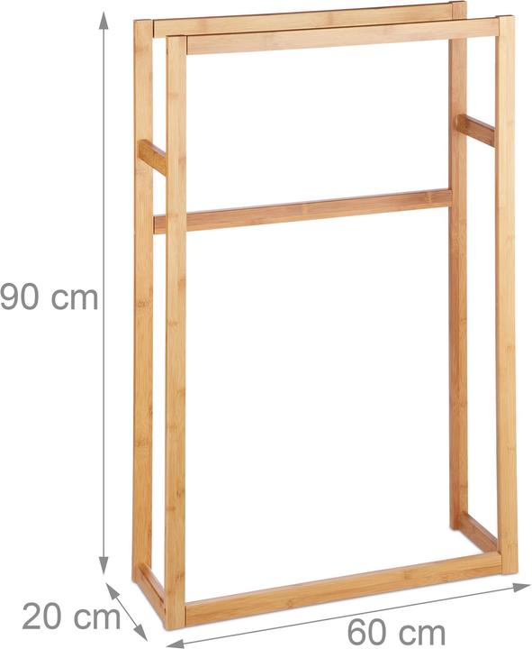 Actual product image Relaxdays Free Standing Towel Rack
