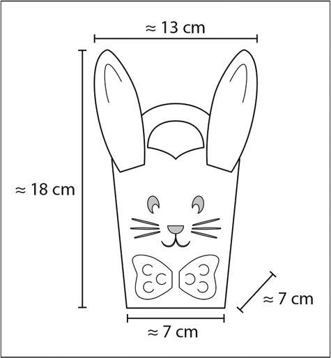 Image du produit Ursus Ensemble de panier de Pâques lapin (5 x, 0,5 x 25,5 x 33,5 cm)