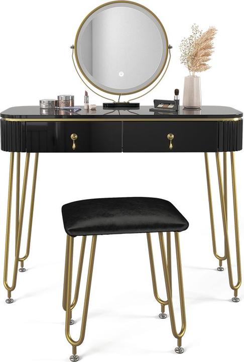 Image du produit Vicco Grace avec éclairage LED et tabouret (100 x 40 x 126 cm)