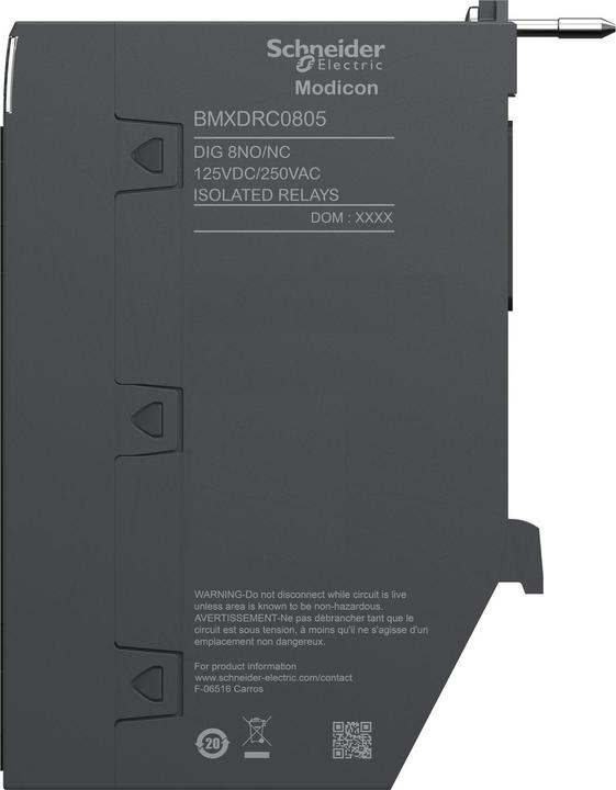 Produktbild Schneider Electric X80 8DO ISOL.REL NO/NC 125VDC/240VAC BMXDRC0805