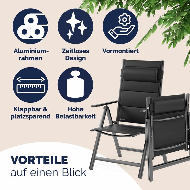 Image du produit Casaria Ensemble de chaises de jardin