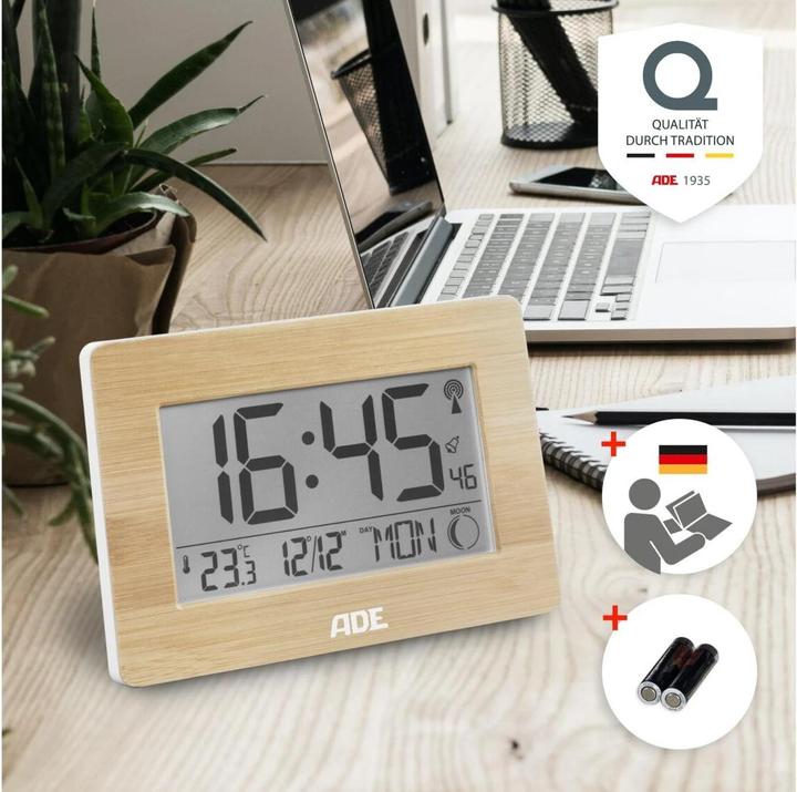 Actual product image ADE Radio-controlled alarm clock CK 1702, functions: Snooze function, Alarm