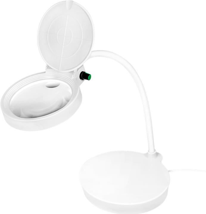 Productafbeelding LogiLink LED loeplamp, met 2 lenzen, wit, dimbaar (400 lm)