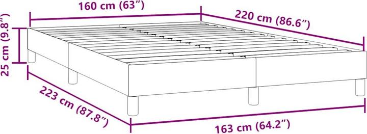 Image du produit vidaXL Bettgestell (160 x 220 cm)