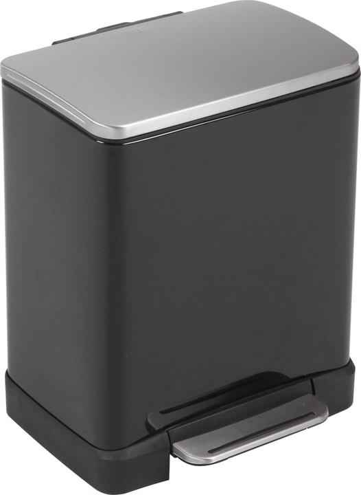 Actual product image EKO Pedal Bin 10+9L, Matt Black (19 l)