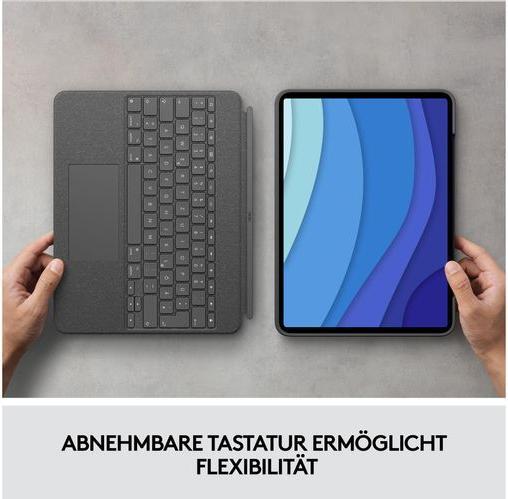 Immagine prodotto Logitech Combo Touch (Svizzera, Apple iPad Pro 12.9 2018, Apple iPad Pro 12.9 2020, Apple iPad Pro 12.9 2021, Apple iPad Pro 12.9 2022)