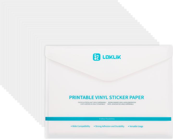 Produktbild Loklik Matte Printable Vinyl Sticker (A4, 20 x)