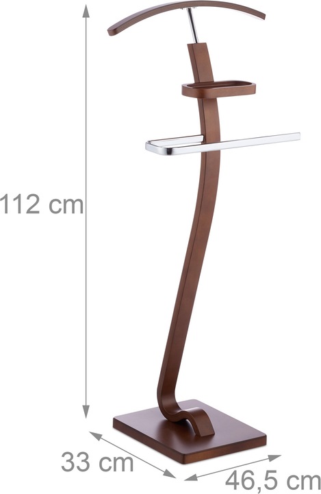Actual product image Relaxdays Men's Valet with Walnut Look