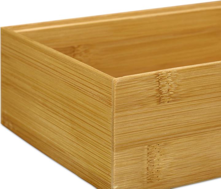 Actual product image Relaxdays Bamboo Organiser Box (23 x 7.5 x 5 cm)