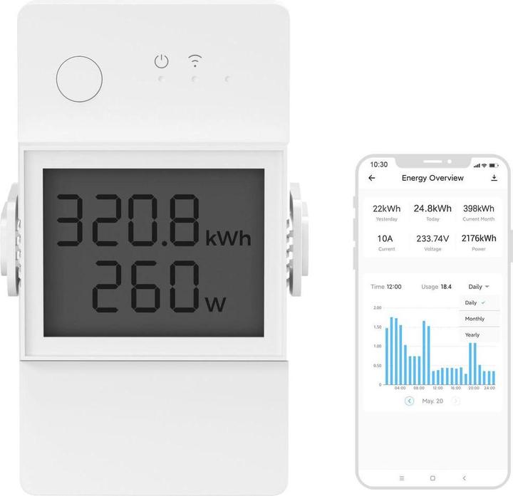 Image du produit Sonoff Commutateur de compteur électrique intelligent Wi-Fi POWR320D (Actionneur de commutation)