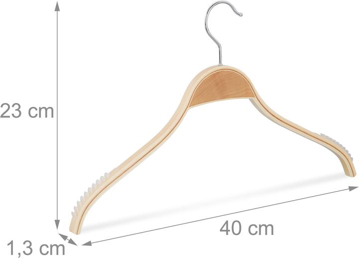 Actual product image Relaxdays Set of 10 Clothes Hangers (10 x)