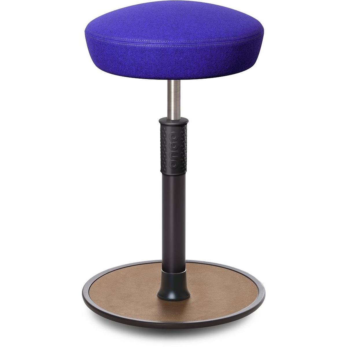 Ongo, Bürostuhl, Sitz- Stehhocker Free Tall Hutsitz kvadrat Divina Mel. Royalblau schw. /Natur