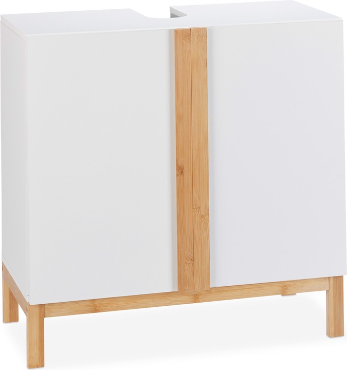 Actual product image Relaxdays Bathroom Floor Cabinet, 2 Shelves (60 x 30.5 x 60.5 cm)