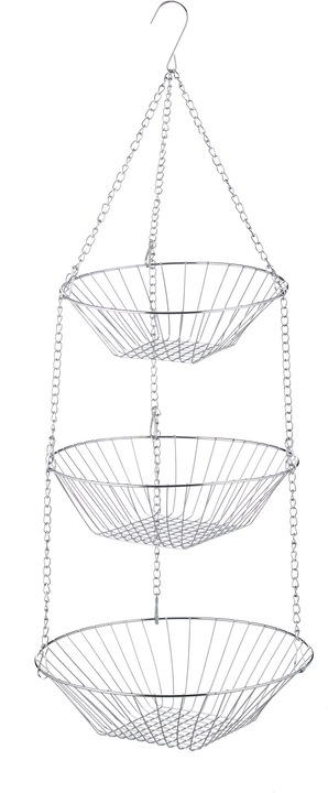 Immagine prodotto Relaxdays Portafrutta da appendere a 3 ripiani (28 x 28 x 73 cm)