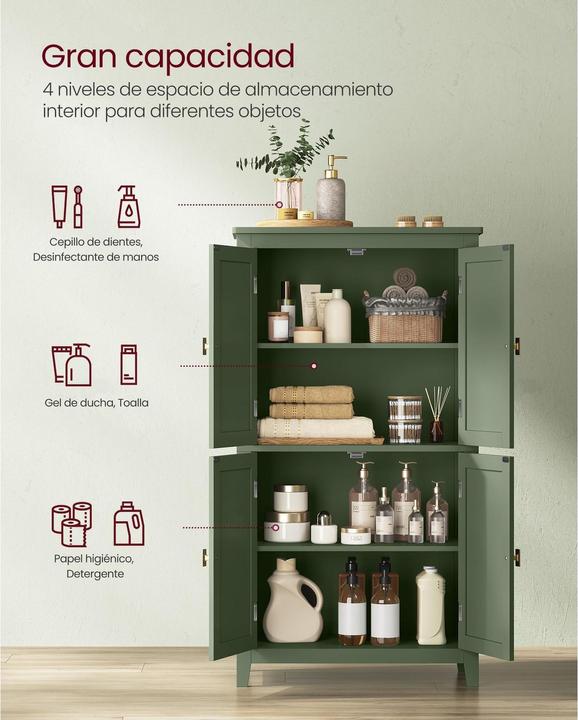 Immagine prodotto Vasagle Armadietto da bagno (60 x 110 x 30 cm)