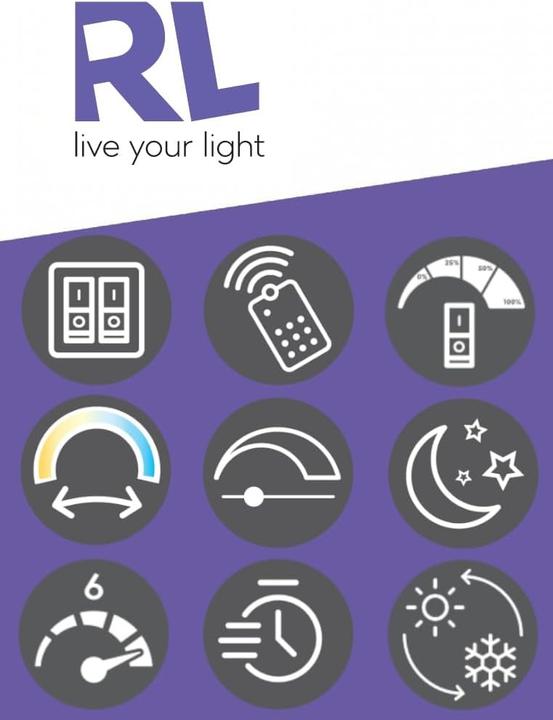Image du produit RL live your light Ventilateur de plafond LED avec éclairage, 6 vitesses, télécommande, variateur, minuterie, mode nuit