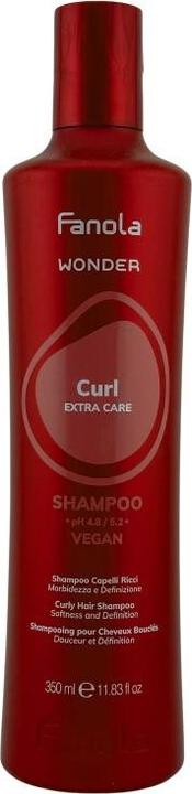 Actual product image Fanola Wonder Curl Extra Care Shampoo 350 ml (350 ml, Liquid shampoo)