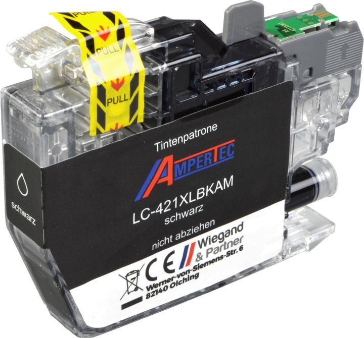Actual product image Ampertec Ink compatible with Brother LC-421XLBK black (FC)