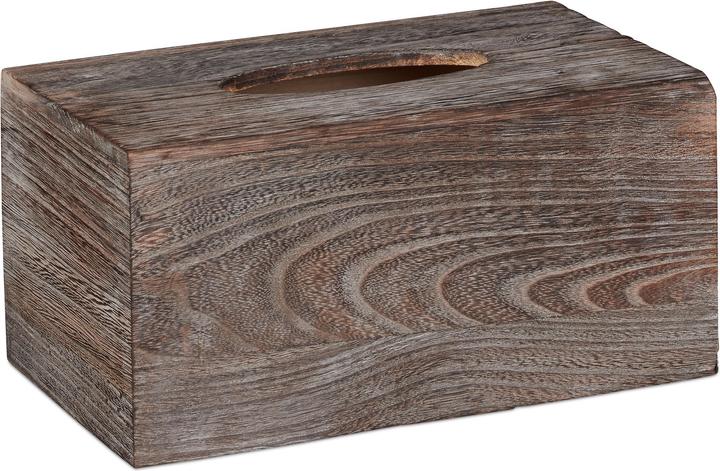 Actual product image Relaxdays Shabby Tissue Box Cover