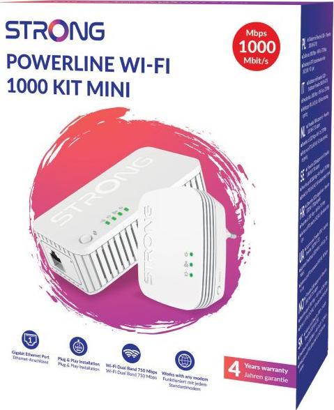 Actual product image Strong Powerline Wi-Fi 1000 Mini 2-pack (1000 Mbit/s)