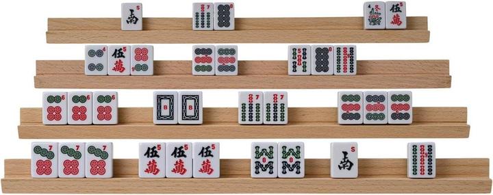 Philos Spielsteinhalter aus Holz - 4er Set - für Domino und Mah Jon