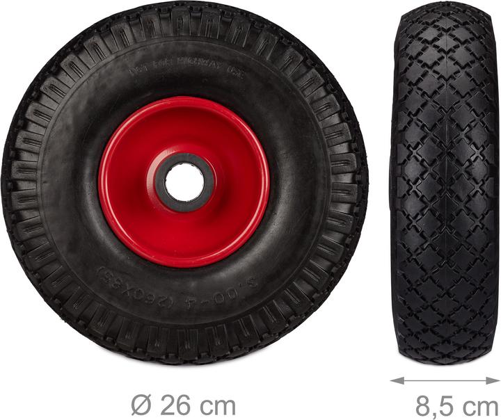 Actual product image Relaxdays Solid Rubber Hand Truck Tyre Set of 2 (100 kg)