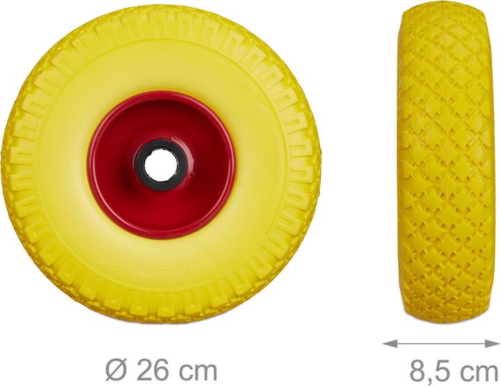 Actual product image Relaxdays Solid Rubber Hand Truck Tyre Set of 2 (100 kg)