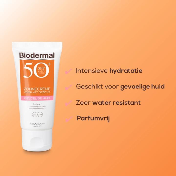 Produktbild Bioderma Biodermal Sonnenschutz für empfindliche Haut - Spf 50 - Sonnenschutz für das Gesicht - 50ml (Sonnencreme, SPF 50, 50 ml)
