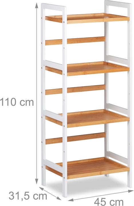Actual product image Relaxdays Bathroom Shelving Unit (45 x 31.5 x 110 cm)