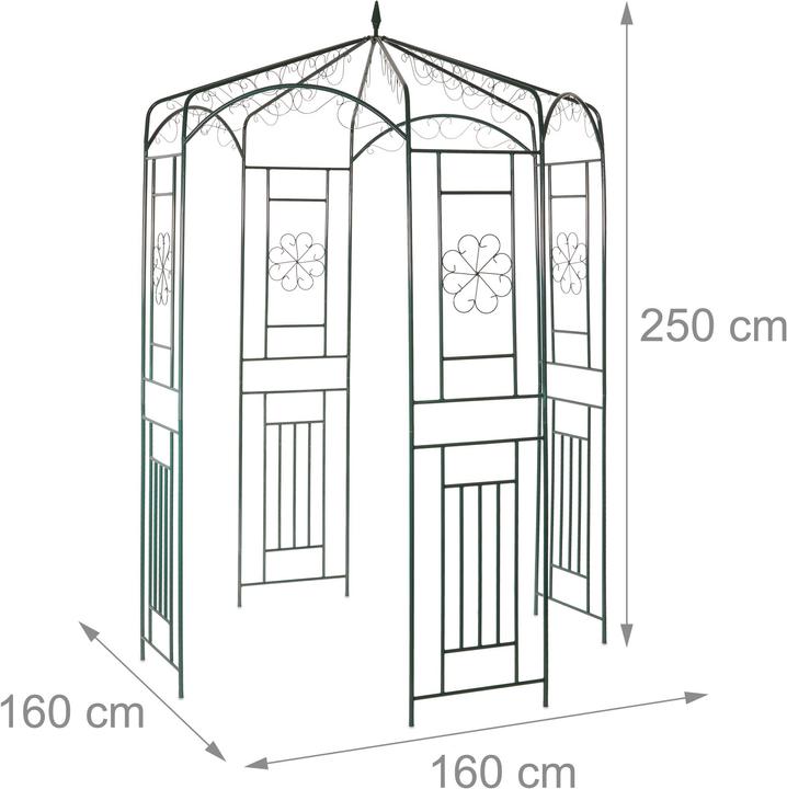 Actual product image Relaxdays Metal Rose Pavilion (160 cm, 160 cm)