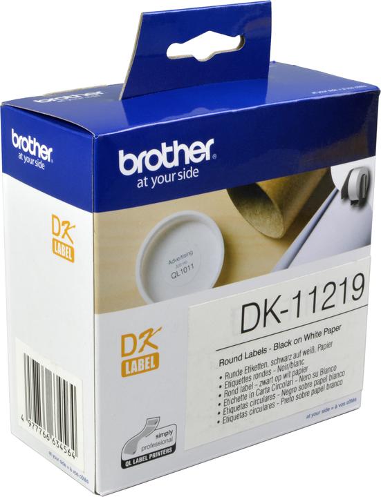 Produktbild Brother DK-11219 Runde Papieretiketten (1.20 cm)