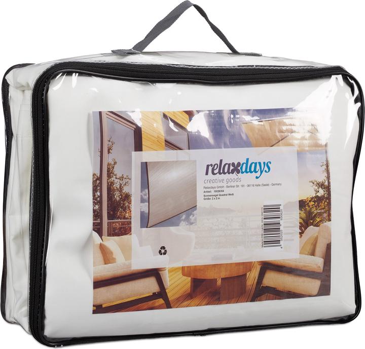 Image du produit Relaxdays Voile d?ombrage carré (200 x 200 x 0,5 cm)