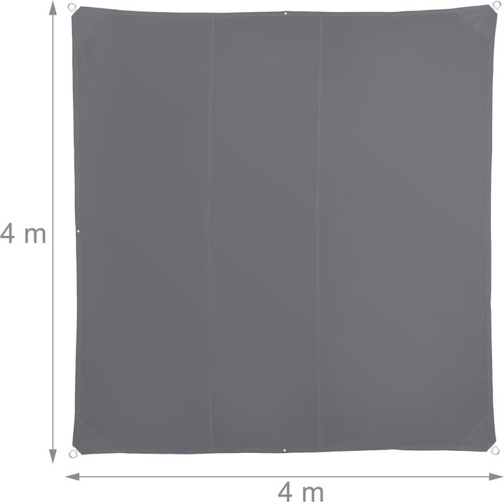 Image du produit Relaxdays Voile d'ombrage carré (400 x 400 x 0,5 cm)