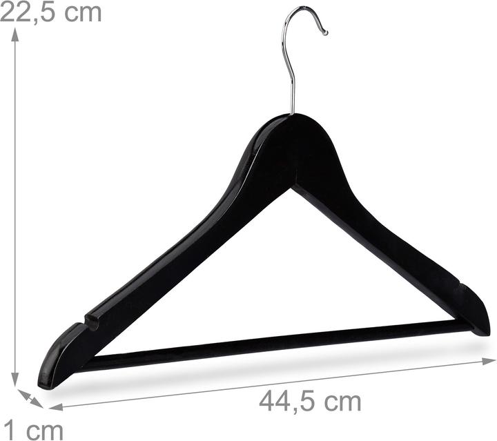 Image du produit Relaxdays Set de 30 cintres en bois (1x)