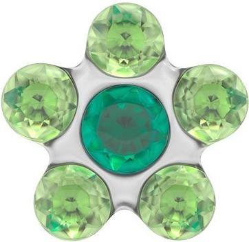 Immagine prodotto Studex Margherita smeraldo peridoto 5mm bianco PuffPad 1 paio (Acciaio chirurgico)