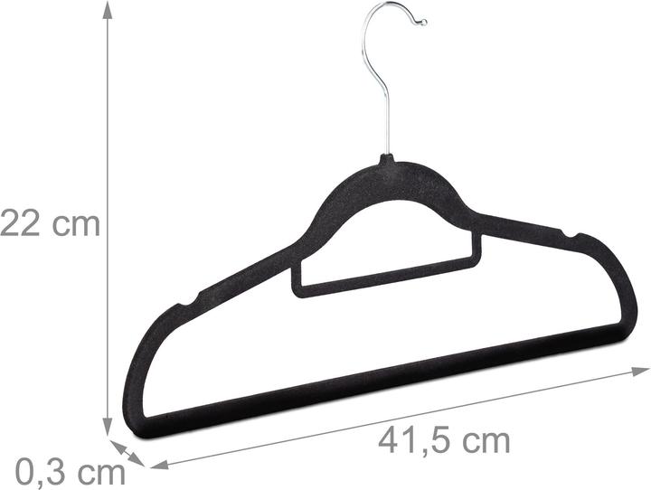 Actual product image Relaxdays Velvet Clothes Hanger Set (1x)