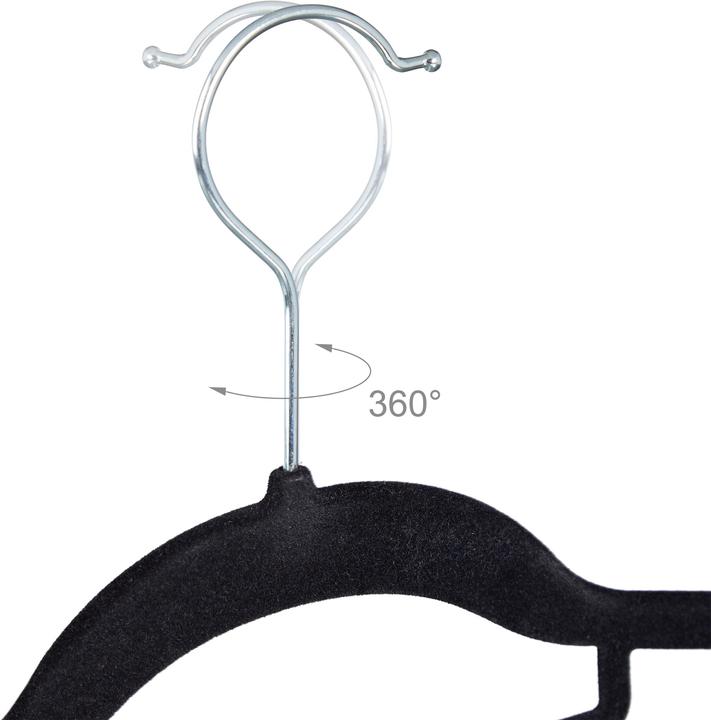Actual product image Relaxdays Velvet Clothes Hanger Set (1x)