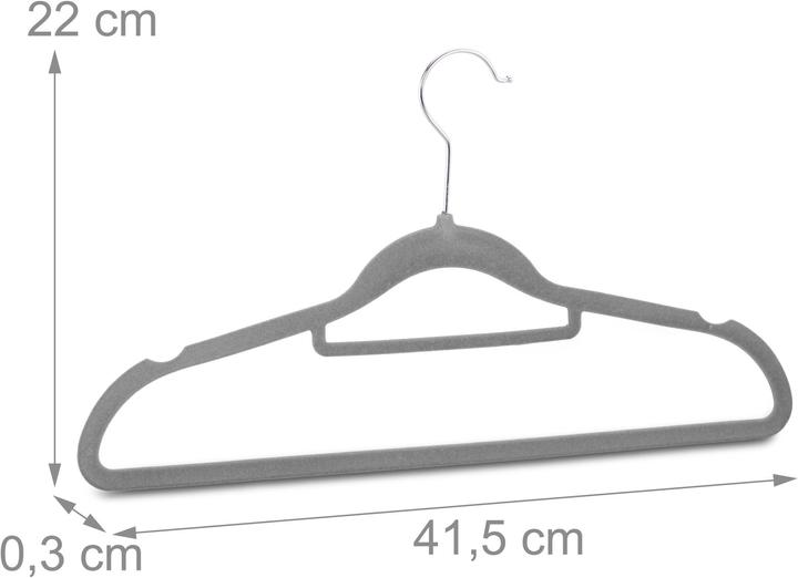 Actual product image Relaxdays Velvet Clothes Hanger Set (30 x)