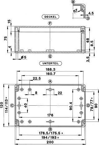 Actual product image Bernstein Checkout CT-762 ABS 120X200X75 (Housing)