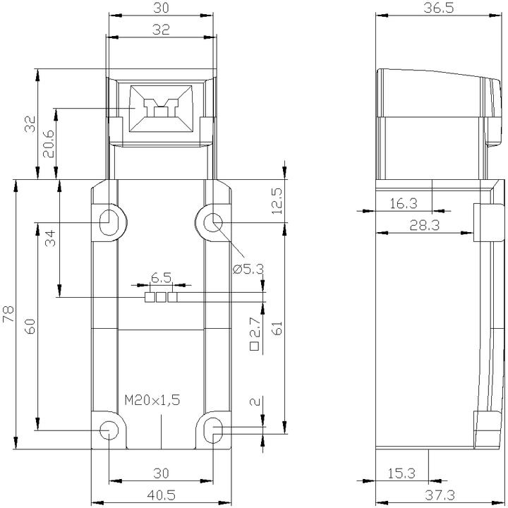 Produktbild Siemens Sicherheitspositionsschalter 1S 2Ö 40mm